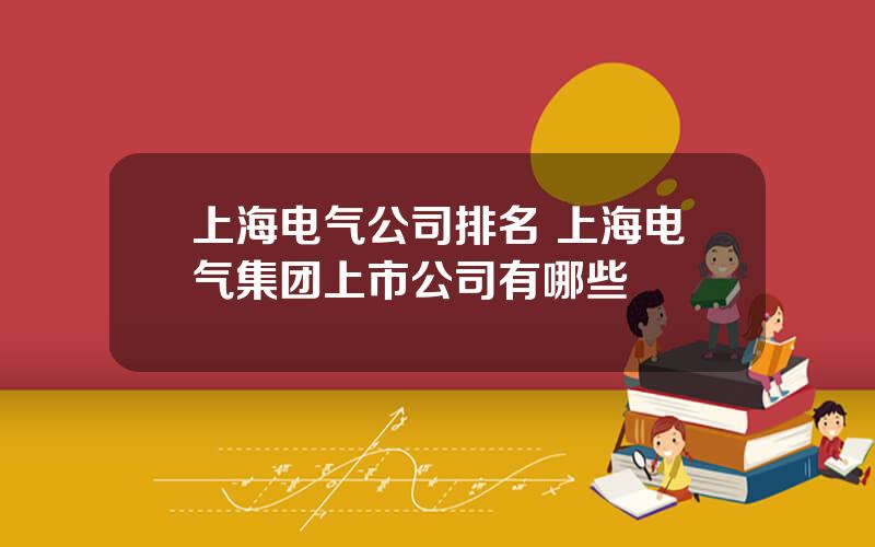 上海电气公司排名 上海电气集团上市公司有哪些